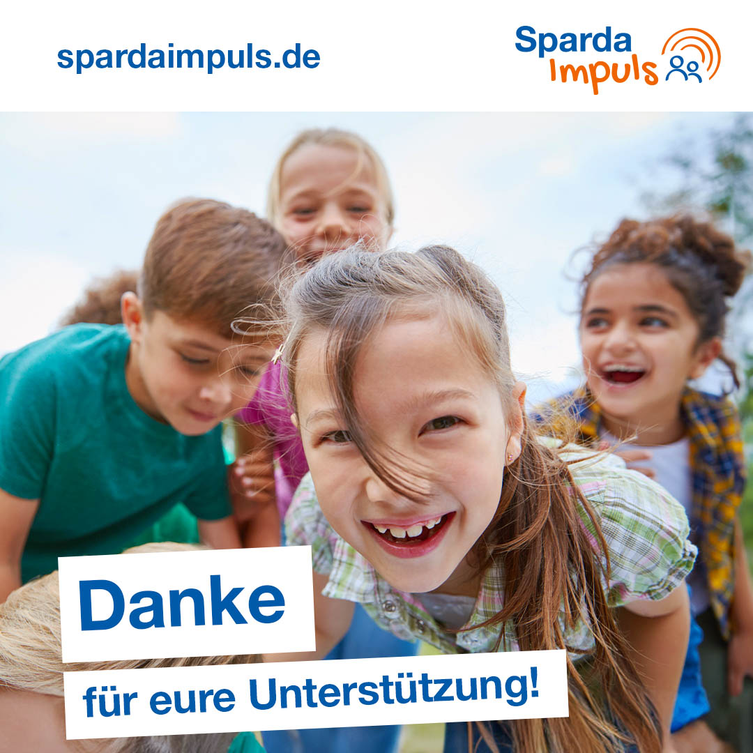 Danke-Plakat von Sparda Impuls für die Abstimmung