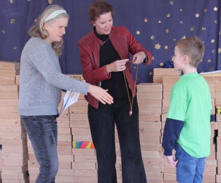 Ausgabe der Tennismedaillen