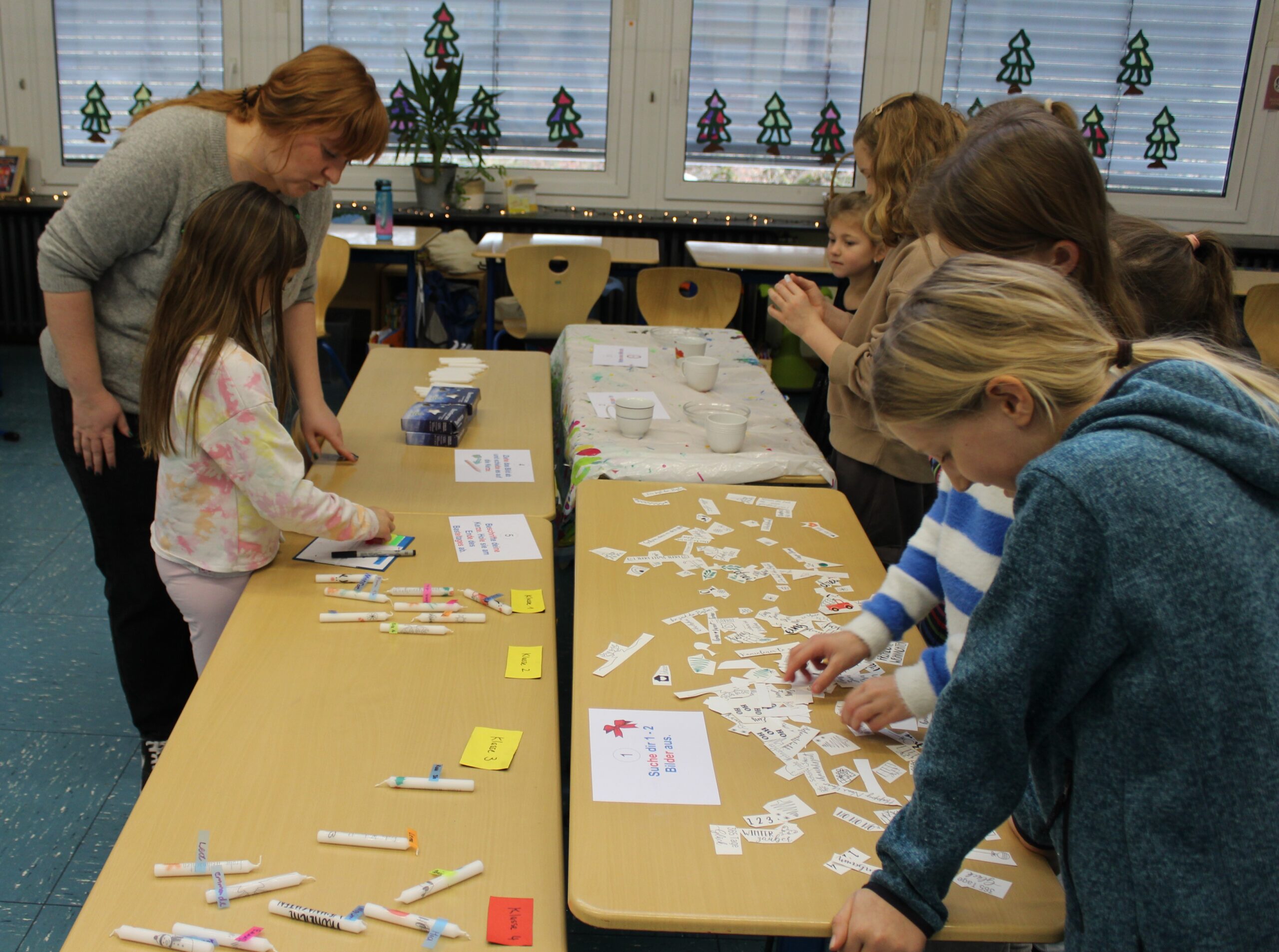 Hier werden Kerzen gestaltet.