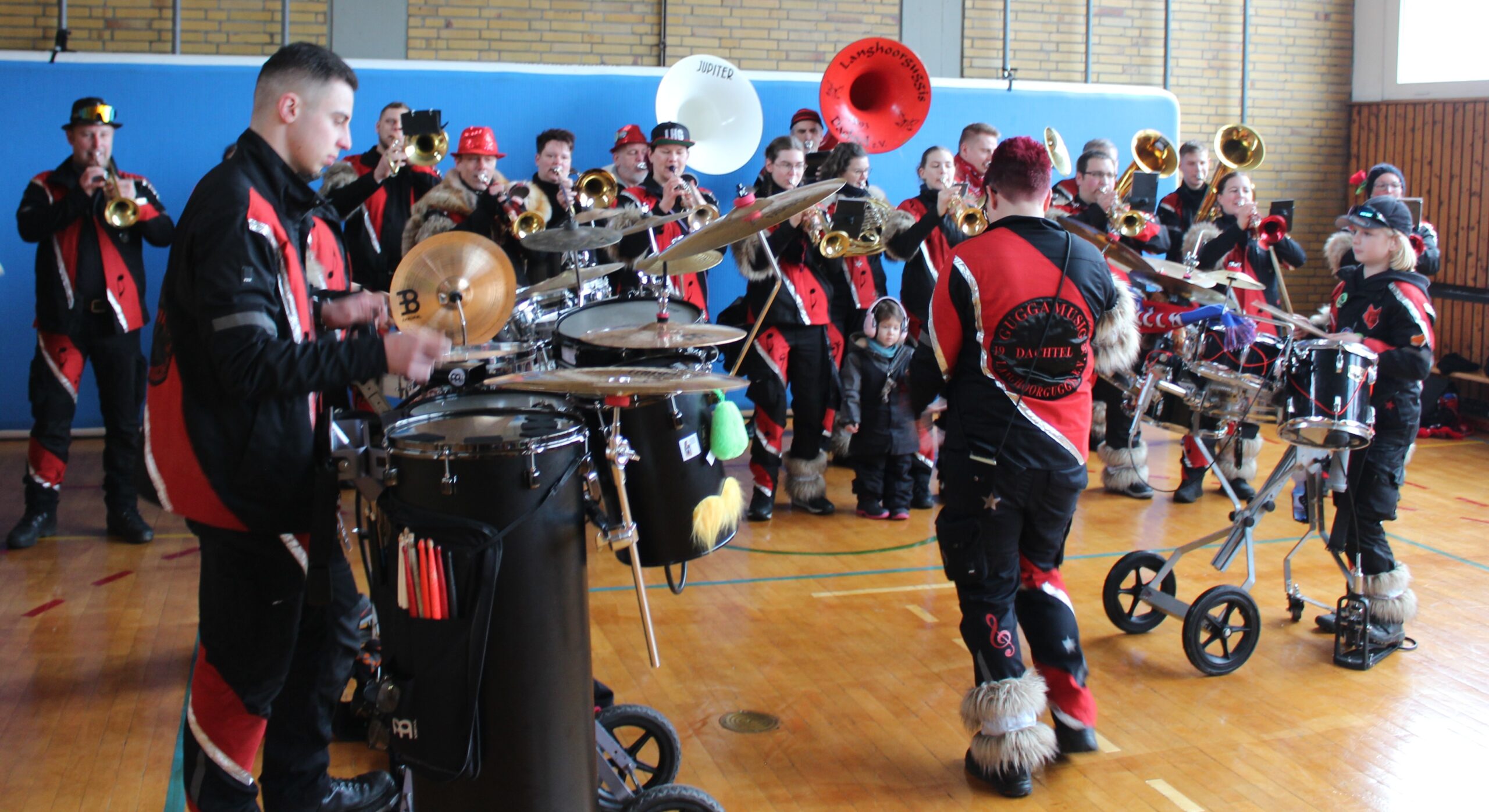 Die Langhoorguggis in Aktion.